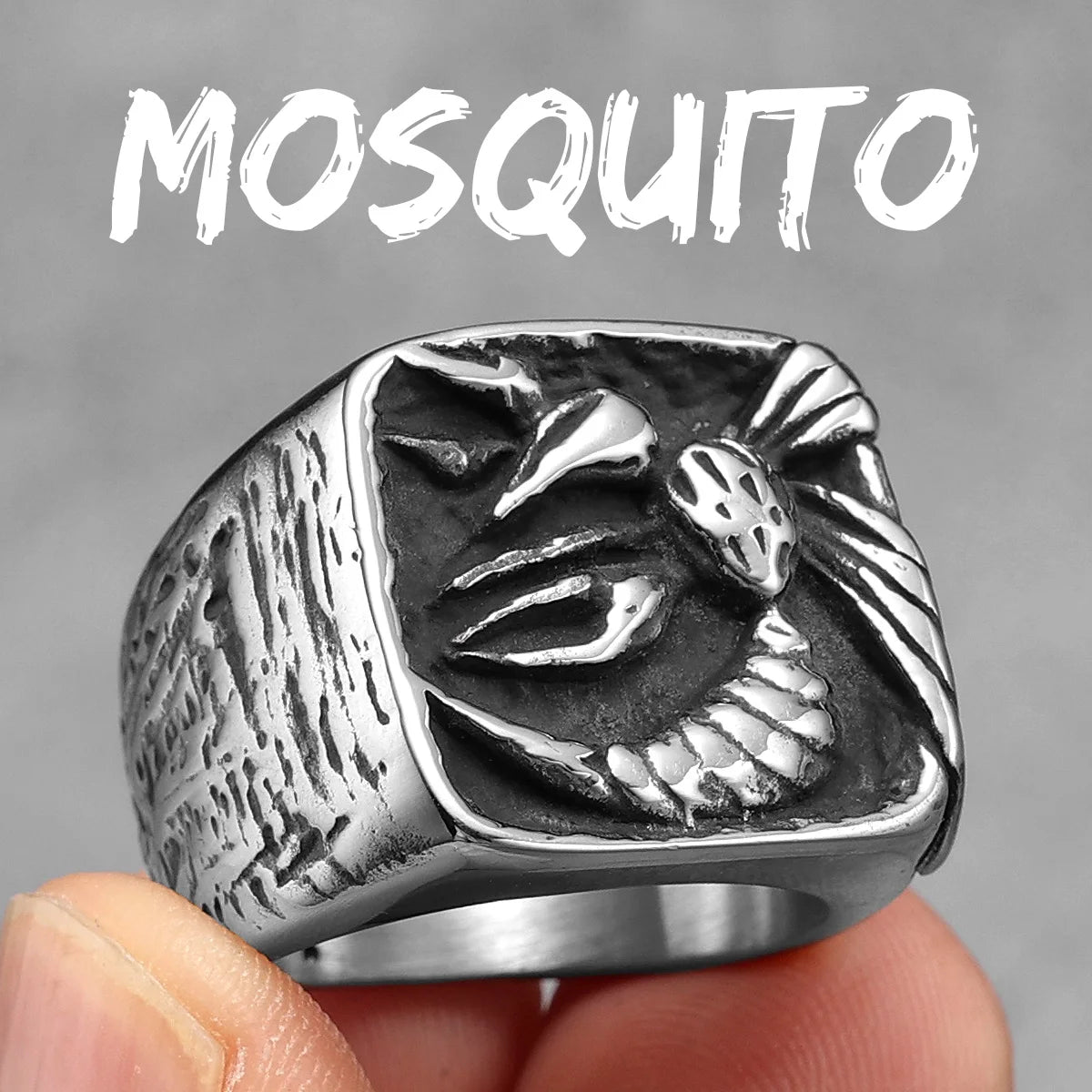PENDRA Mosquito Animal Biker Steel Ring
