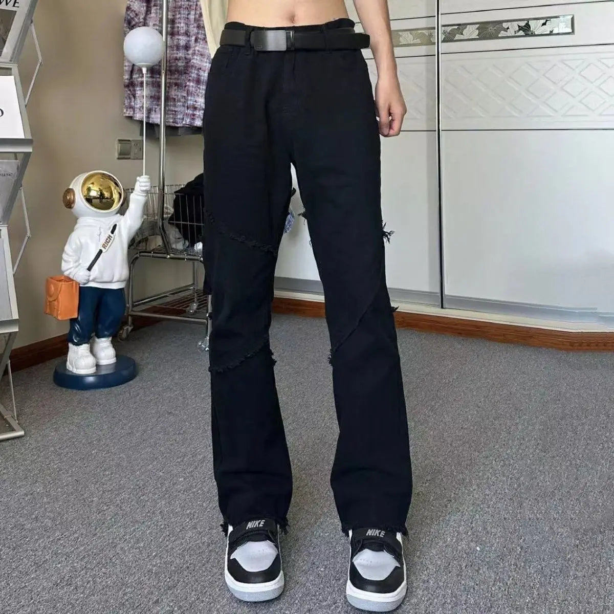PENDRA Straight Menswear Italy Trousers