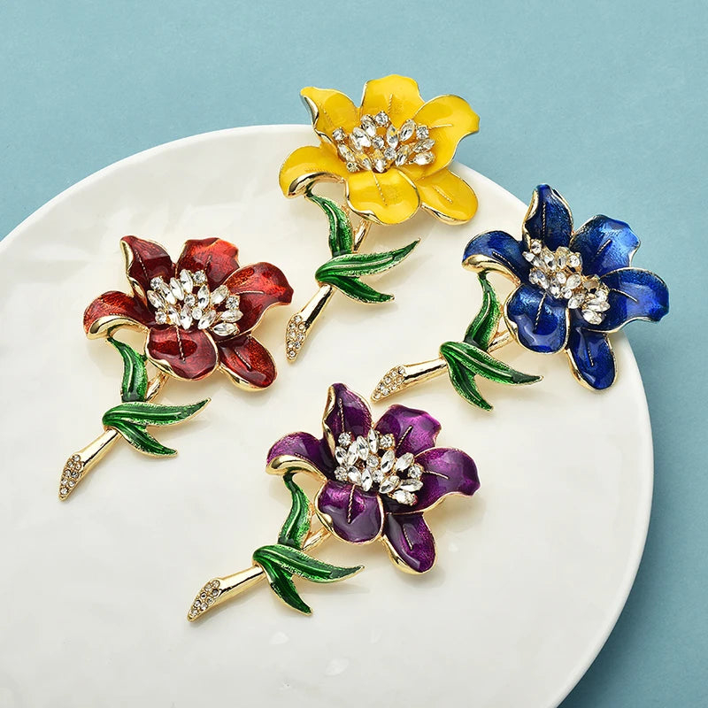 PENDRA Floraspark Beautiful Big Flower Brooch