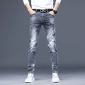 PENDRA Denim Cotton Printed Trousers
