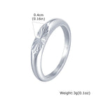 PENDRA Minimalist Embossing Radiation Steel Ring