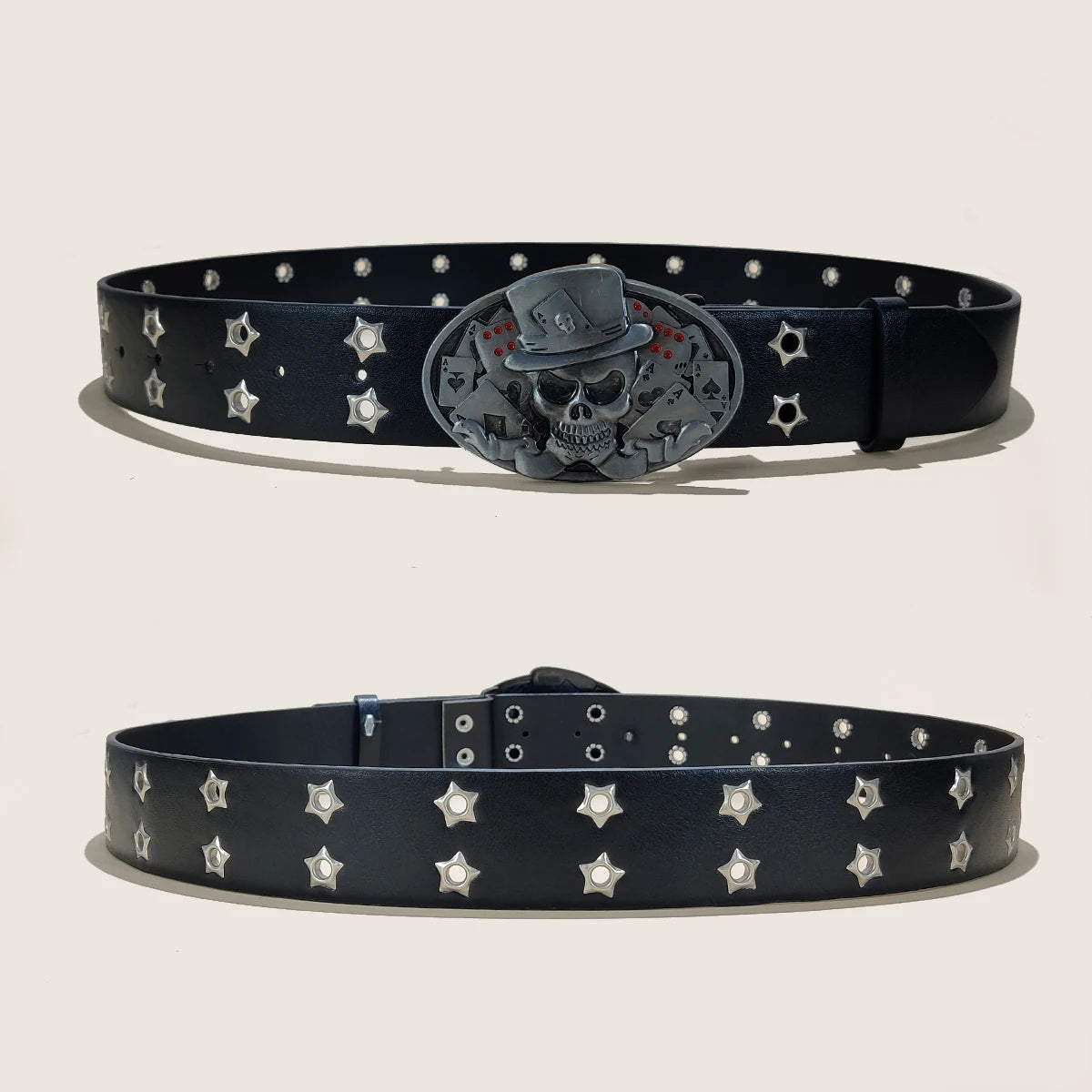 Gothic Harajuku Y2K Women Men Rock Guitar Belts Western Cowboy Hip hop Punk Skull Skeleton Jeans Waistband Niche Designer Sense
