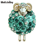 PENDRA Meadow Rhinestone Sheep Brooch