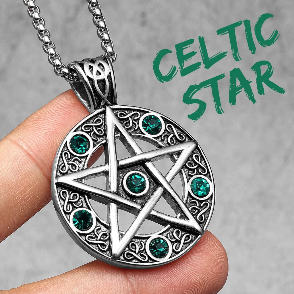 PENDRA Star David Masonic Steel Necklace