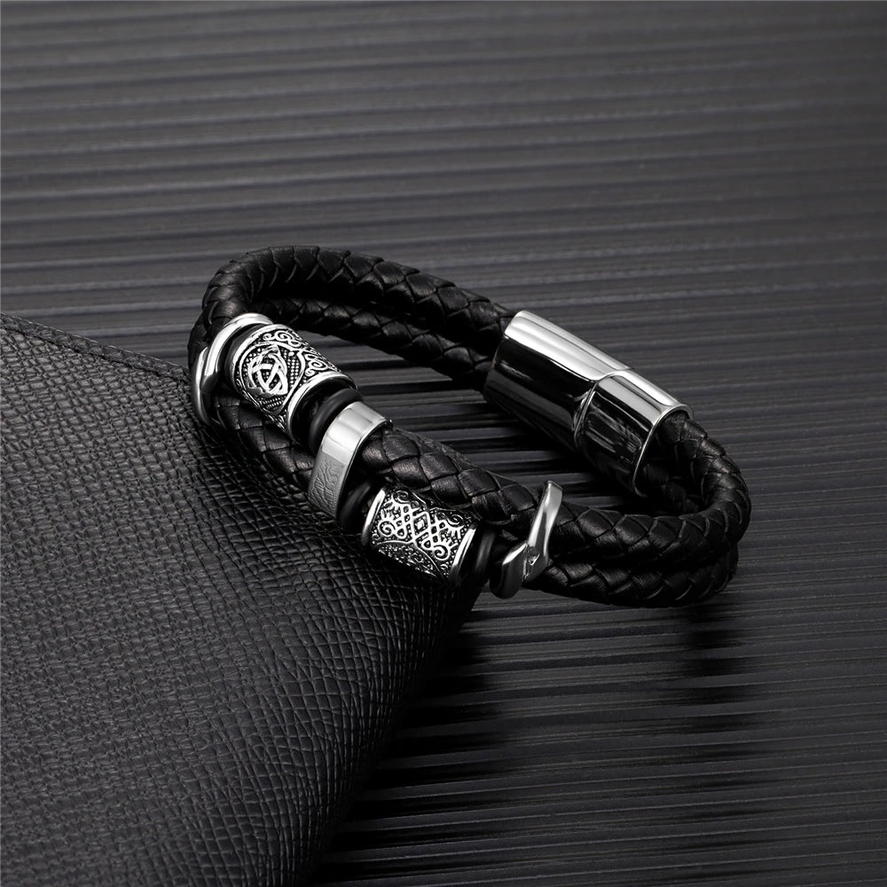 PENDRA Rune Classic Leather Bracelet
