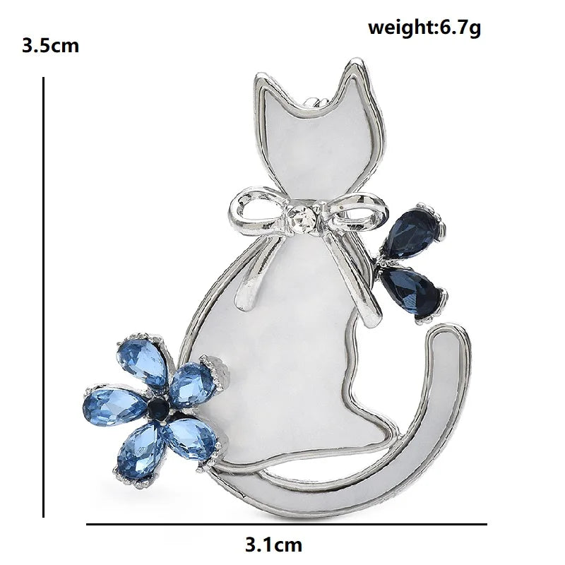 PENDRA Petalcat 2-Color Cat Brooch