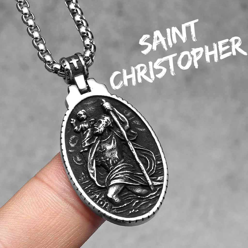 PENDRA Jesus Angel Virgin Steel Necklace