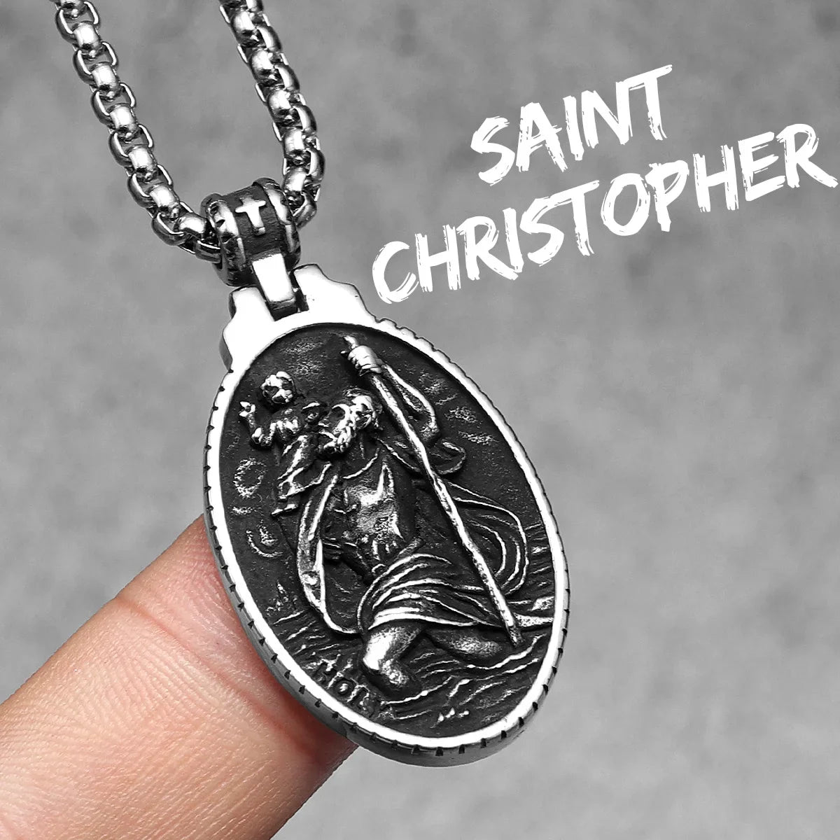 PENDRA Jesus Angel Virgin Steel Necklace