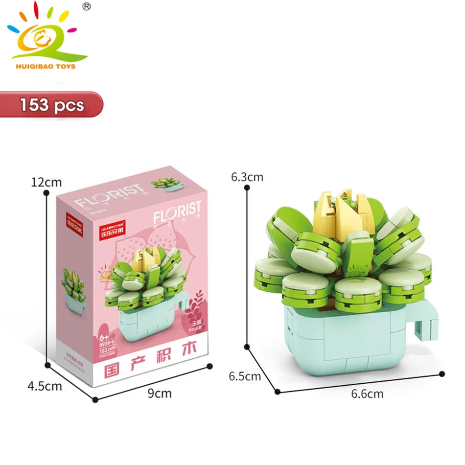 PENDRA Succulent Potted Floral Building Set