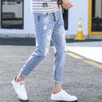 PENDRA Korean Solid Slim Jeans