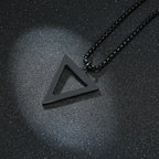 PENDRA Triangle Black Pendant Necklace