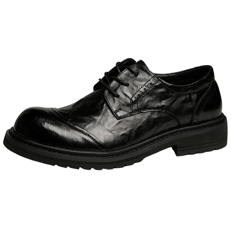 PENDRA Leather Lace Platform Shoes
