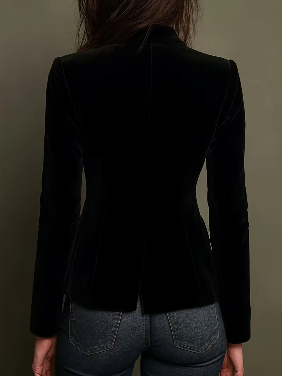 New Women's Retro Floral Embroidered Single-breasted Peak Lapel Slim-fit Blazer, Suitable for Parties, Banquets and Other Occasions.