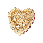 PENDRA Amoria Cute Rhinestone Heart Brooch