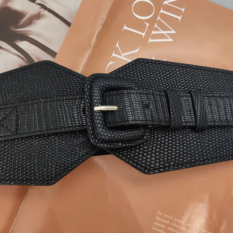 PENDRA Aureene Leather Corset Wide Belt
