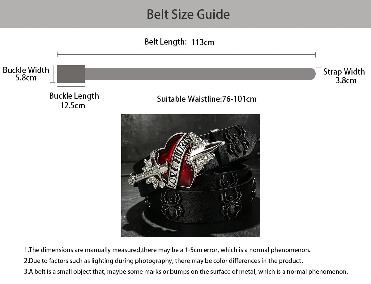 PENDRA Lunaia Rhinestone Spider Luxury Belt