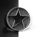 PENDRA Lucky Pentagon Stars Steel Ring
