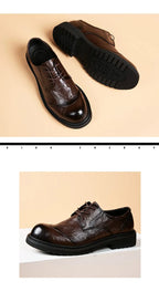 PENDRA Leather Lace Platform Shoes