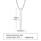 PENDRA Rectangle Bar Pendant Necklace
