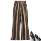 PENDRA Leather Elastic Waisted Pants