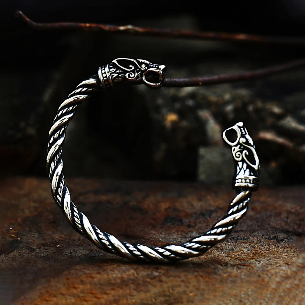 PENDRA Ouroboros Snake Stainless Steel Chain Bracelet