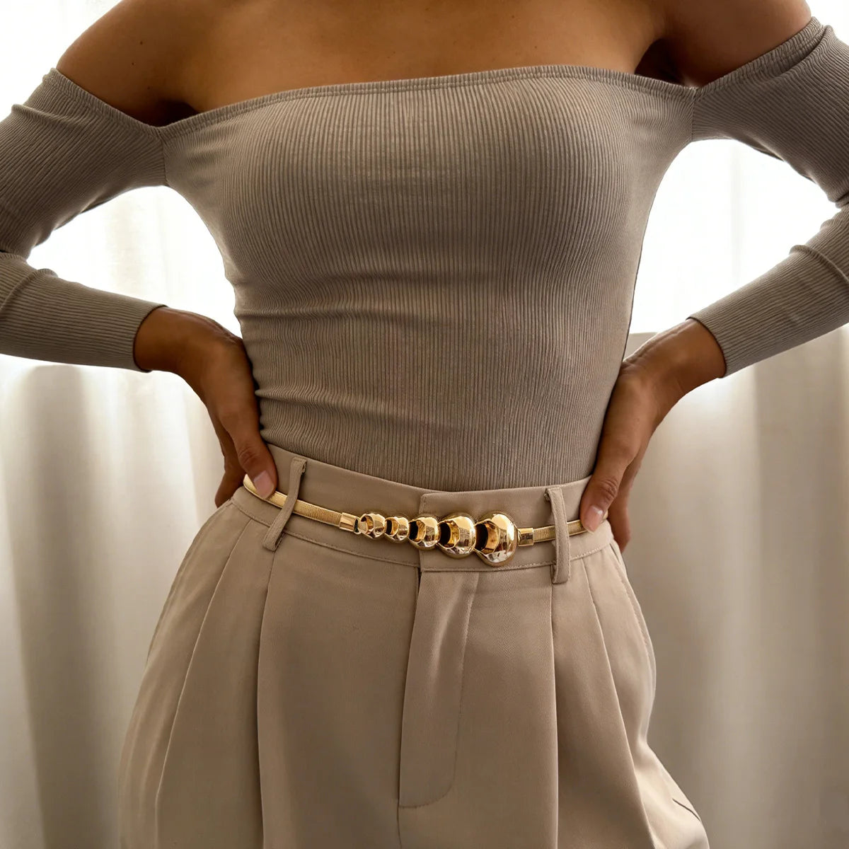 PENDRA Koraaya Metal Gold Minimal Belt