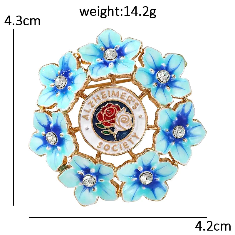 PENDRA Forgetmenot Alzheimer's Society Brooch