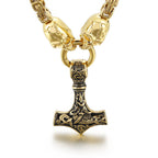 PENDRA Thor Hammer Black Necklace