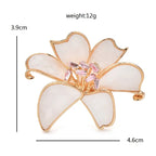 PENDRA Shellia 2-Color Shell Flower Brooch