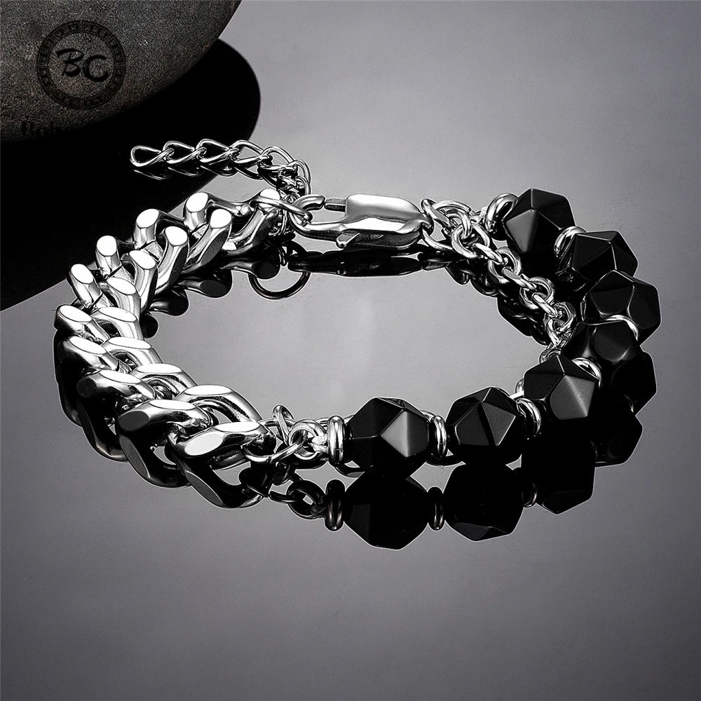 PENDRA Chain Black Steel Bracelet