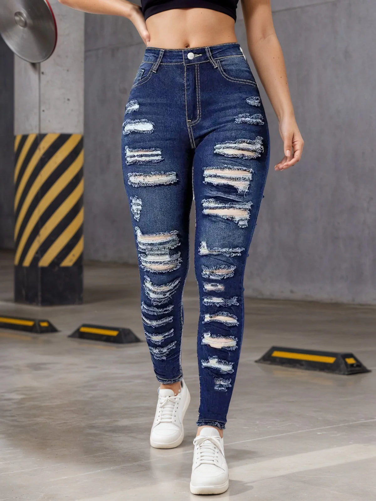 2026 New Fashion Women's Skinny Jeans, High-Waisted Stretch Jeans, Trendy Street Style, Petite Women's Version.