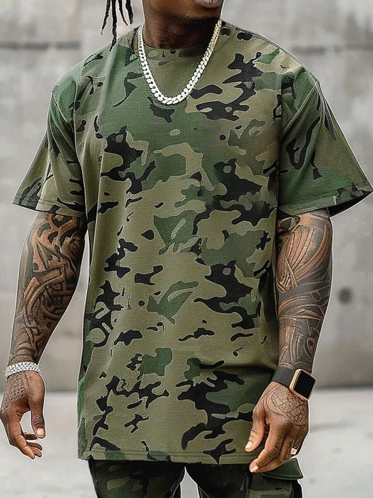 PENDRA Camo Printed Sports T-Shirt