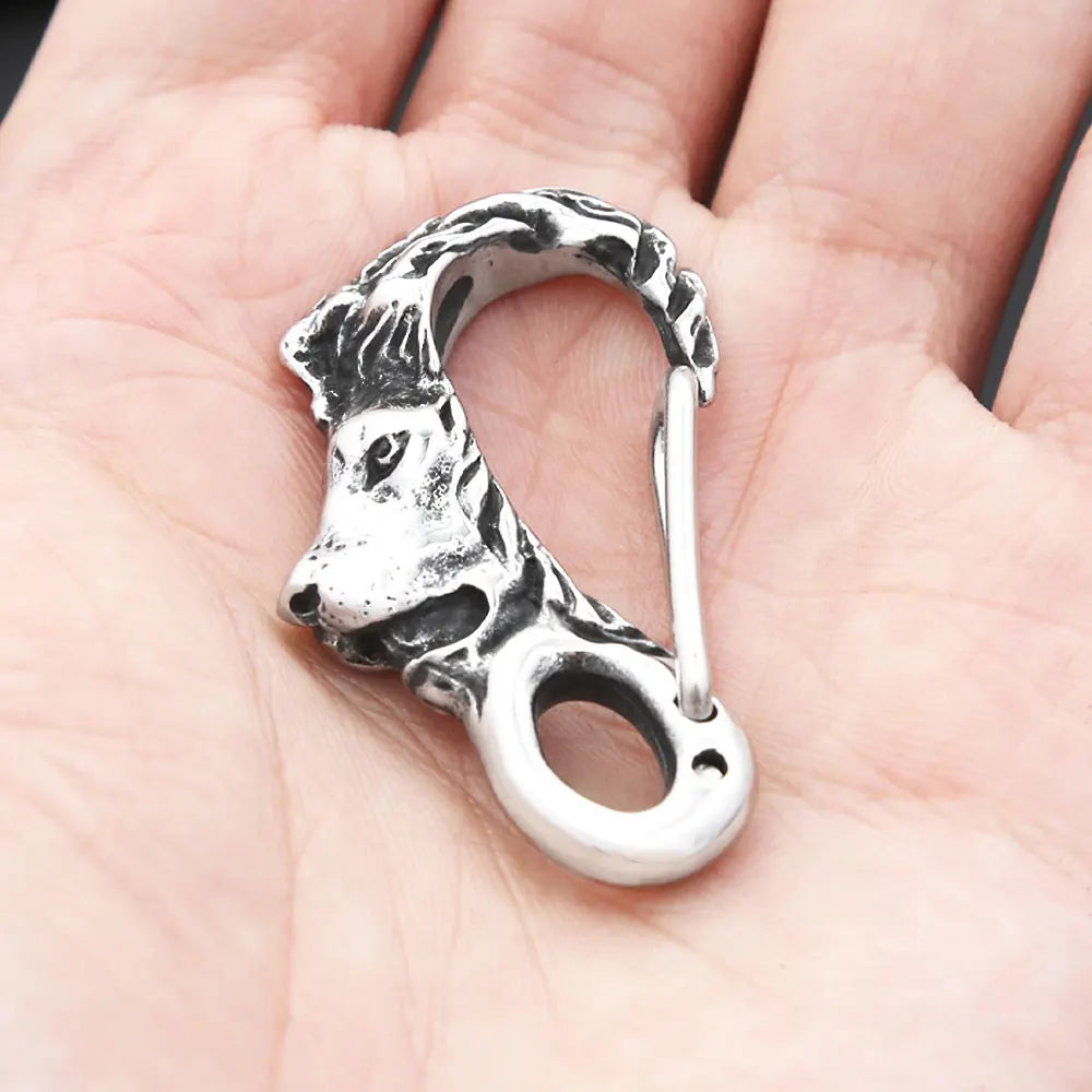 PENDRA Lionkey Stainless Steel Lion Head Keychain