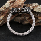 PENDRA Twin Lion Stainless Steel Animal Bracelet