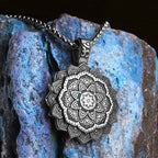 PENDRA Buddhism Mandala Steel Necklace