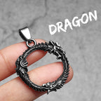 PENDRA Triple Dragon Steel Ring