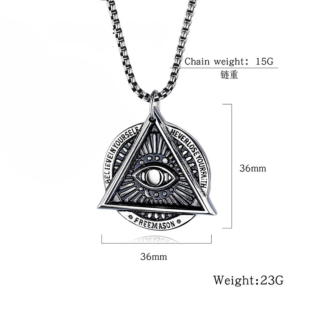 PENDRA AllSeeingEye Stainless Steel Eye Pendant