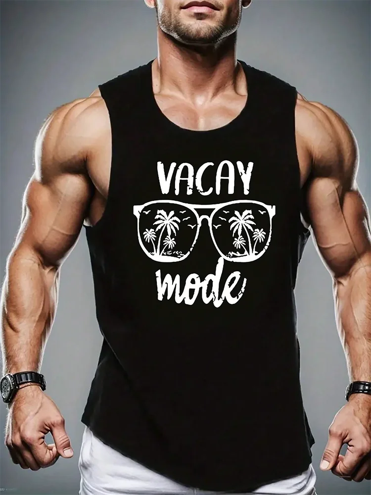 Summer Exercise Fitness Men's Tank Top Outdoor Sports Loose Comfortable Men's Sleeveless Tee Daily Street Men's Fashion Tank Top