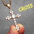 Simple Cross Men Necklaces Stainless Steel Pendant Chain Women Fashion Gemstone Jewelry Punk New In Accessories Gifts Wholesale