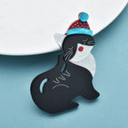 PENDRA Acrylic Cute Black Cat Brooch
