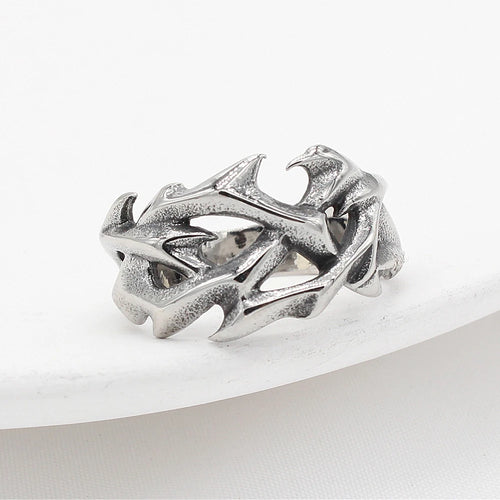 PENDRA Crownthorn Stainless Steel Crown of Thorns Ring