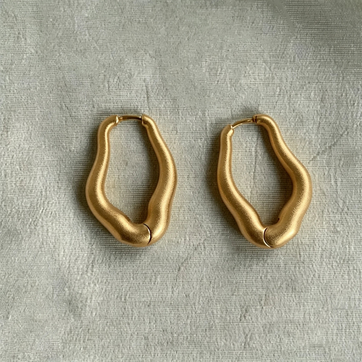 VENTFILLE 925 Sterling Silve Geometry Hoop Earring for Women Frosting Classic Minimalist Versatile Wide Jewelry Gift Dropship