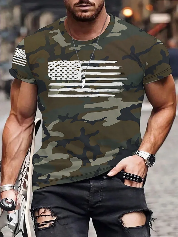 Summer Daily Casual Men's T-shirt Outdoor Street Short Sleeve Personalized Mexican Rooster Battle Print Men's Crewneck T-shirt