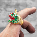 PENDRA Chinese Lion Dance Steel Ring