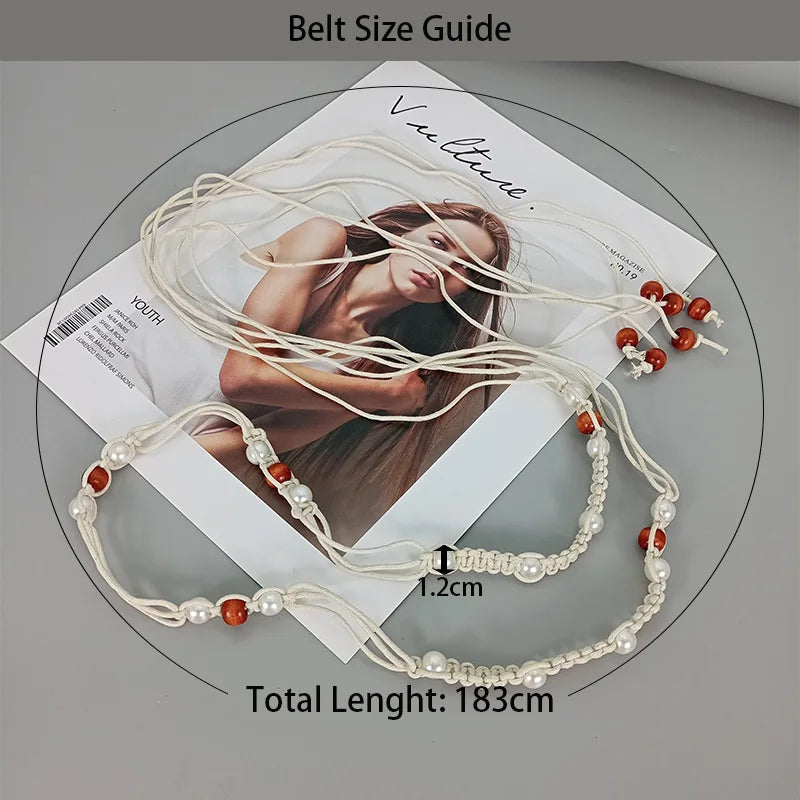 PENDRA Koralia Floral Boho Waist Chain Belt