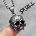 Vintage Black Skull Cranium Stainless Steel Men Women Necklaces Pendants Chain Punk Gothic Jewelry Creativity Gift Wholesale