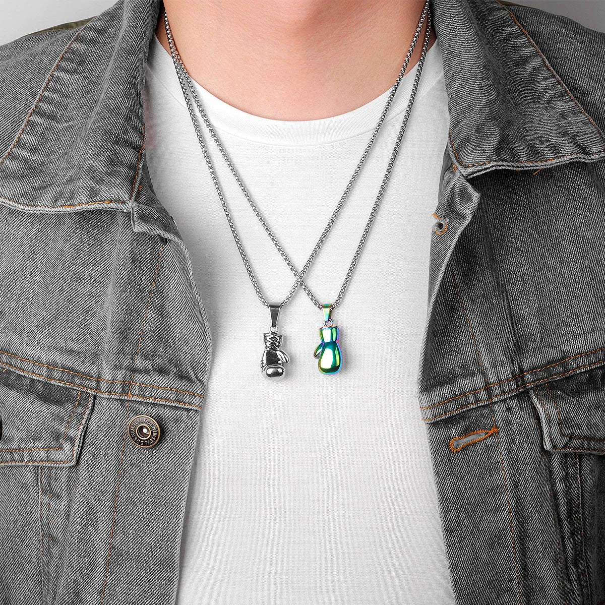 PENDRA Boxing Gloves Boxer Steel Necklace