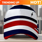 1pc Featuring an Strike Abstract Stripes Design, This Adjustable Snapback Cap Is Ideal for Street And Outdoor Activities.