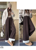 PENDRA Corduroy Splicing Lamb Pants