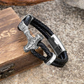 PENDRA Thor Hammer Classic Leather Bracelet